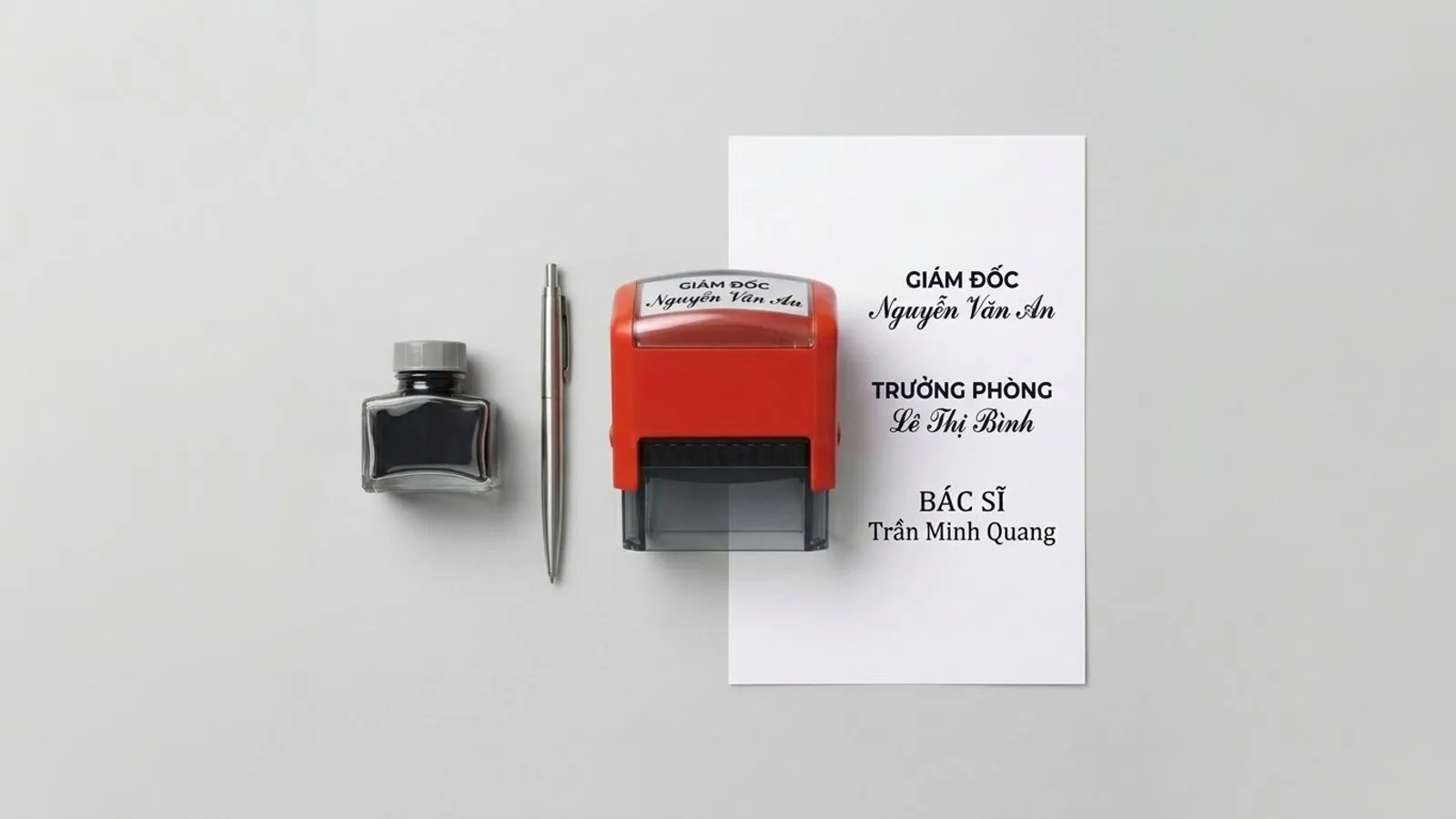 Kích thước dấu chức danh chuẩn và các mẫu font chữ thông dụng