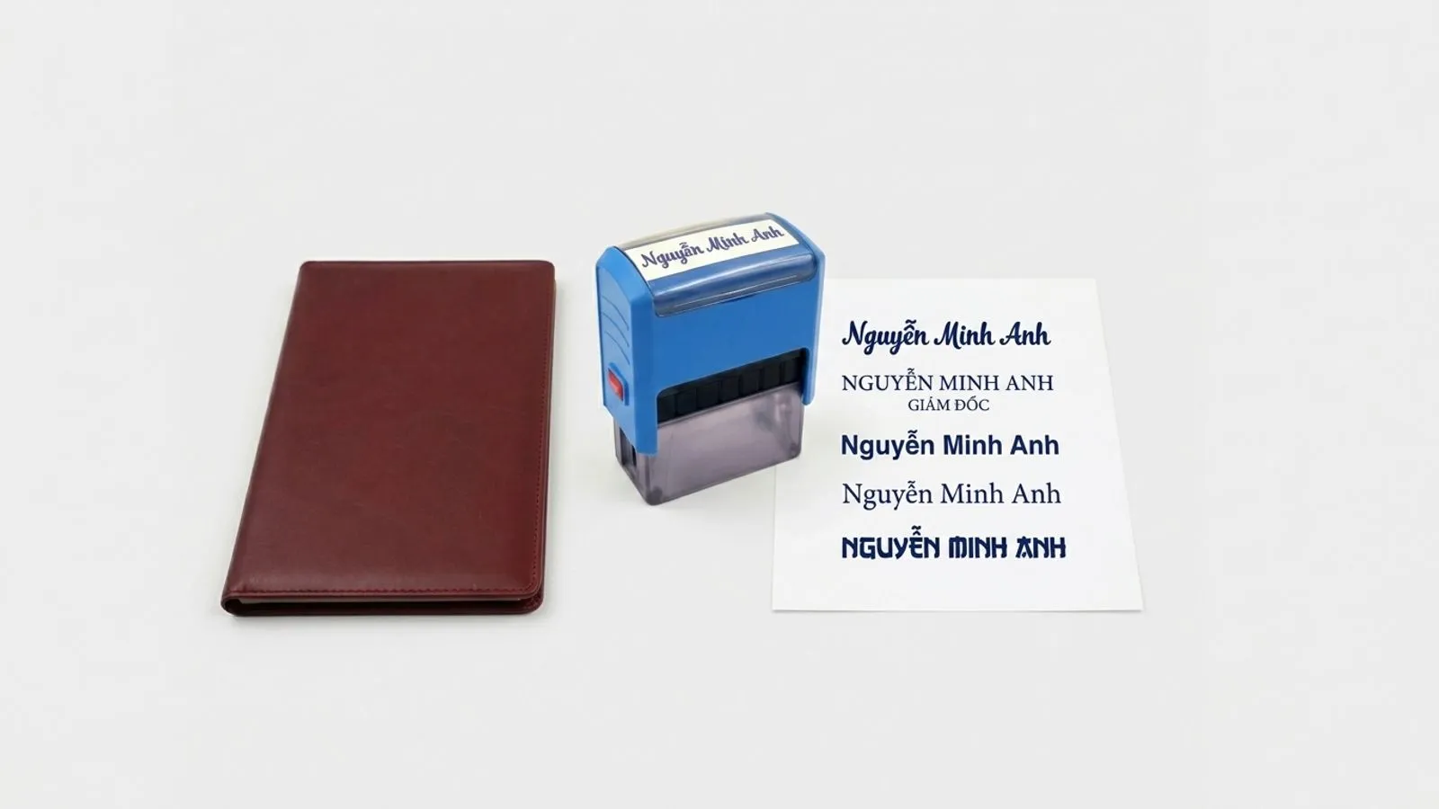 Kích thước và mẫu dấu tên: Cách chọn bố cục và font chữ